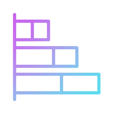 Double vertical chart, Animated Icon, Gradient