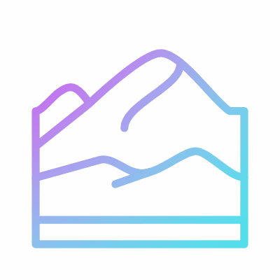 Mountains, Animated Icon, Gradient