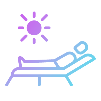 Sunbathing, Animated Icon, Gradient