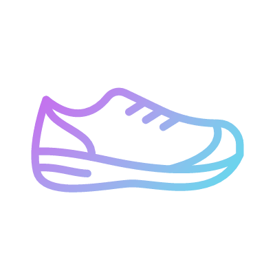 Running shoe, Animated Icon, Gradient