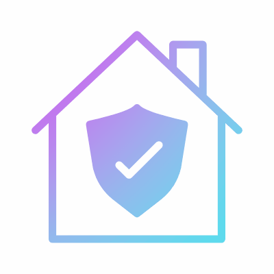 Home safety, Animated Icon, Gradient