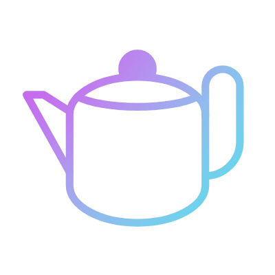 Tea pot, Animated Icon, Gradient