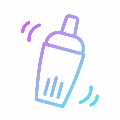 Coctail shaker, Animated Icon, Gradient