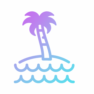 Island, Animated Icon, Gradient