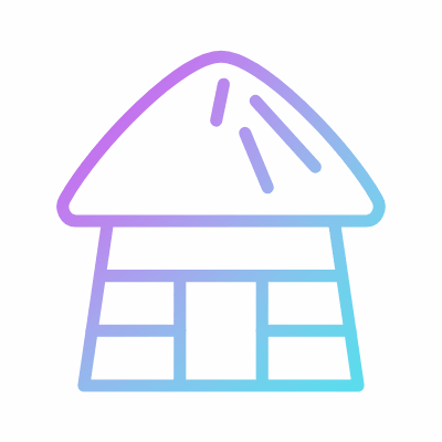 Hut, Animated Icon, Gradient