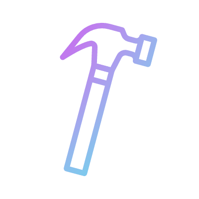 Hammer, Animated Icon, Gradient