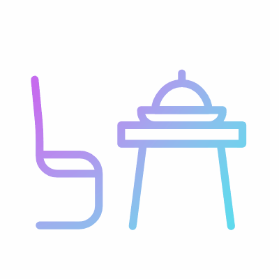 Dining room, Animated Icon, Gradient