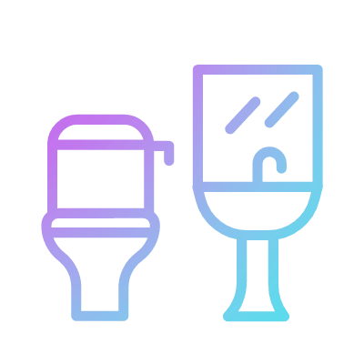 Toilet room, Animated Icon, Gradient