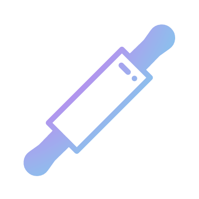 Rolling pin, Animated Icon, Gradient