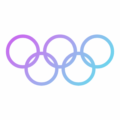 Olympic rings, Animated Icon, Gradient