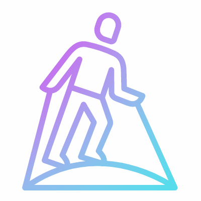Ski simulator, Animated Icon, Gradient