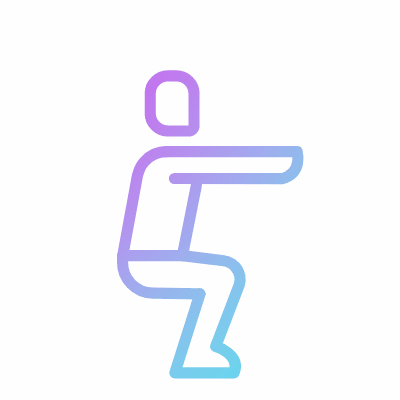 Squats, Animated Icon, Gradient