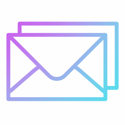 Two emails, Animated Icon, Gradient