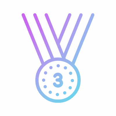 Third place, Animated Icon, Gradient