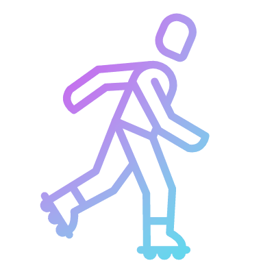 Roller skates, Animated Icon, Gradient