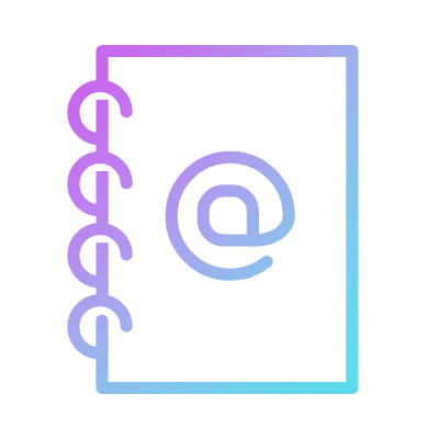 Email book, Animated Icon, Gradient