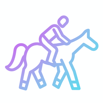 Horseback riding, Animated Icon, Gradient