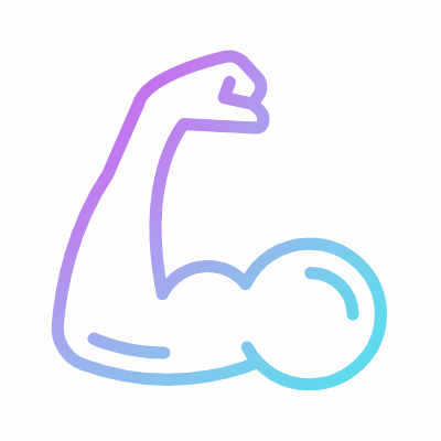 Muscle, Animated Icon, Gradient