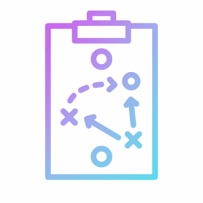 Sport strategy, Animated Icon, Gradient