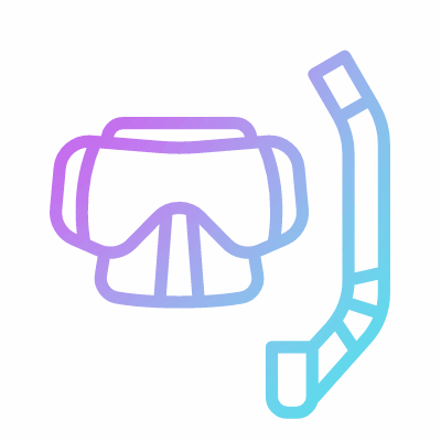 Diving mask, Animated Icon, Gradient