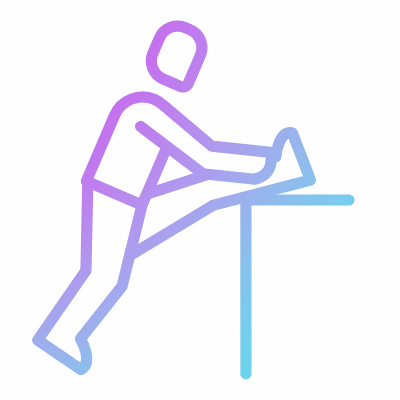 Stretching, Animated Icon, Gradient
