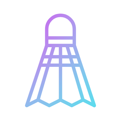 Shuttlecock, Animated Icon, Gradient