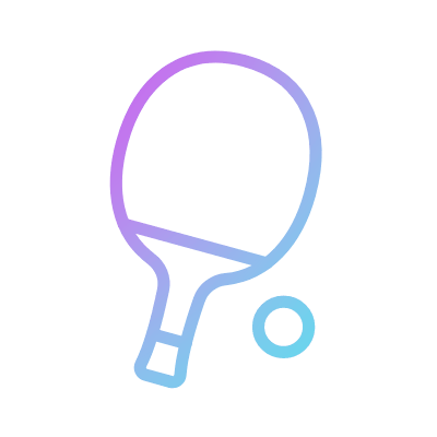 Ping pong, Animated Icon, Gradient