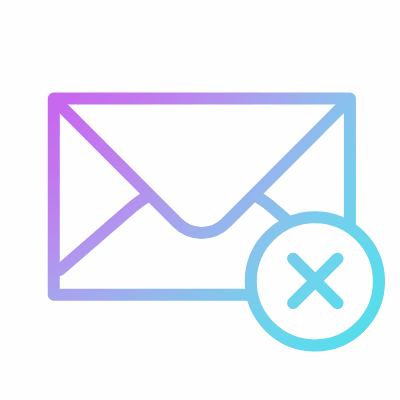 Mail error, Animated Icon, Gradient