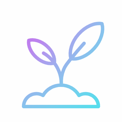 Growing plant, Animated Icon, Gradient