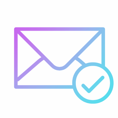 Approved mail, Animated Icon, Gradient