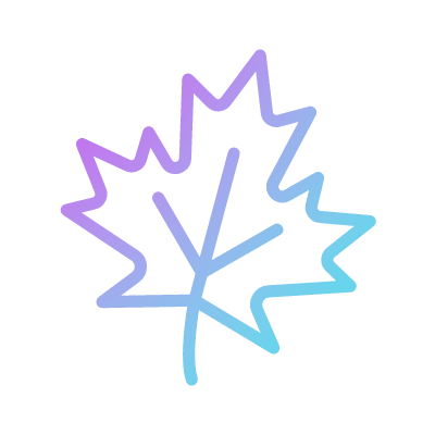 Maple leaf, Animated Icon, Gradient