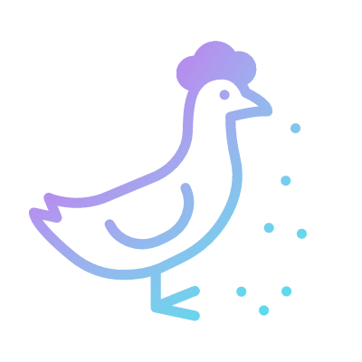 Feeding chicken, Animated Icon, Gradient