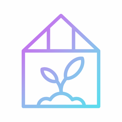 Greenhouse, Animated Icon, Gradient
