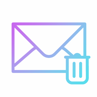 Mail trash, Animated Icon, Gradient