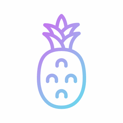 Pineapple, Animated Icon, Gradient