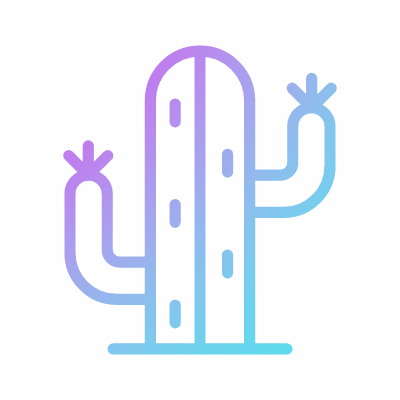 Cactus, Animated Icon, Gradient