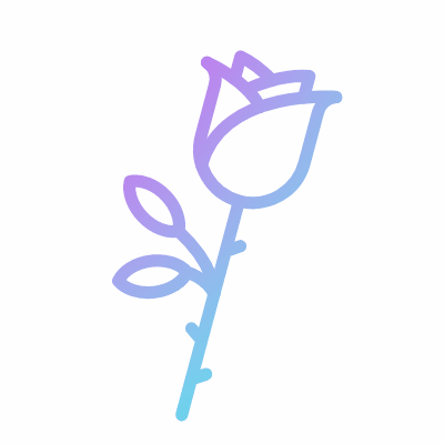 Rose, Animated Icon, Gradient