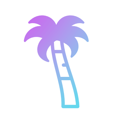 Palm tree, Animated Icon, Gradient