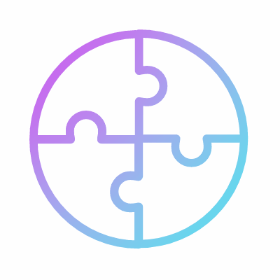 Puzzle, Animated Icon, Gradient