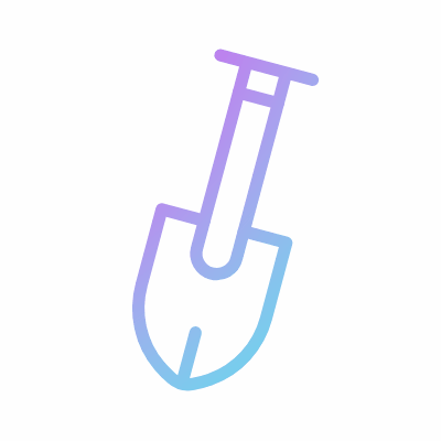 Shovel, Animated Icon, Gradient