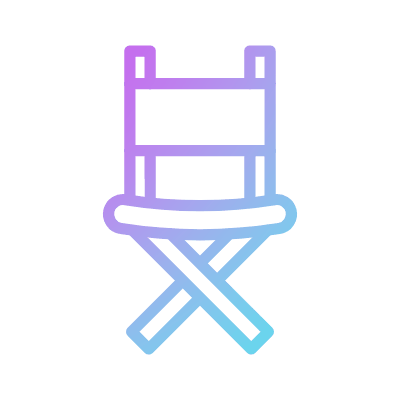 Director chair, Animated Icon, Gradient