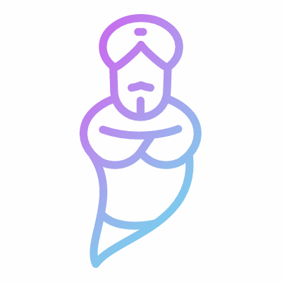 Genie, Animated Icon, Gradient
