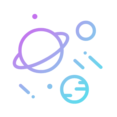 Planets, Animated Icon, Gradient