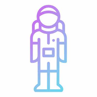 Astronaut, Animated Icon, Gradient