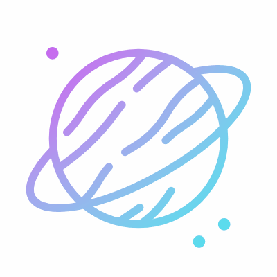 Planet, Animated Icon, Gradient