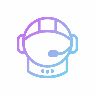 Astronaut's helmet, Animated Icon, Gradient