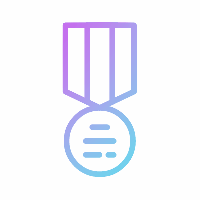 Military medal, Animated Icon, Gradient