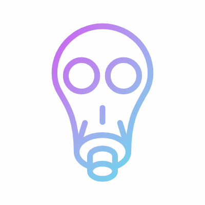 Gas mask, Animated Icon, Gradient