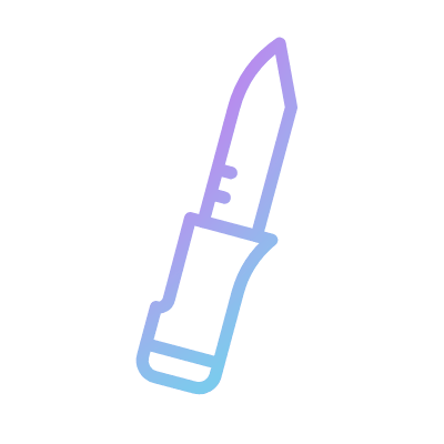 Military knife, Animated Icon, Gradient