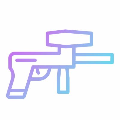 Paintball gun, Animated Icon, Gradient